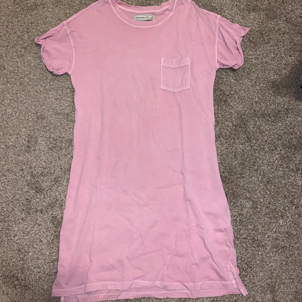 Abercrombie & Fitch Light Pink T-Shirt Dress